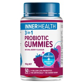 Inner Health Adults 3-in-1 Probiotic Gummies 50 Gummies