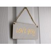 Love You Bye - Plywood Hanging Sign - Novelty Funny