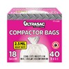 Ultrasac Trash Compactor Bags - (40 Pack with Ties) 18