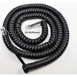 DIY-BizPhones-4-Line-AT&T Charcoal Gray 25Ft Long Handset Cord for AT&T 4-Line Phone 1040 1070 1080 Curly