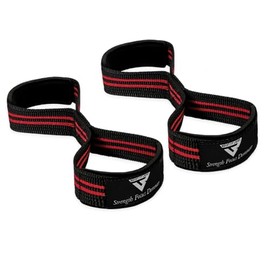 Correas de levantamiento de pesas Figura 8, correa antideslizante con puños soporte de muñeca para entrenamiento de gimnasio, levantamiento de pesas, levantamiento de pesas, entrenamiento de fuerza física, agarre de barra de mano para hombres