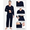 MoFiz Men's Pajama Sets Long Sleeve Lounge Sets 2 Piece
