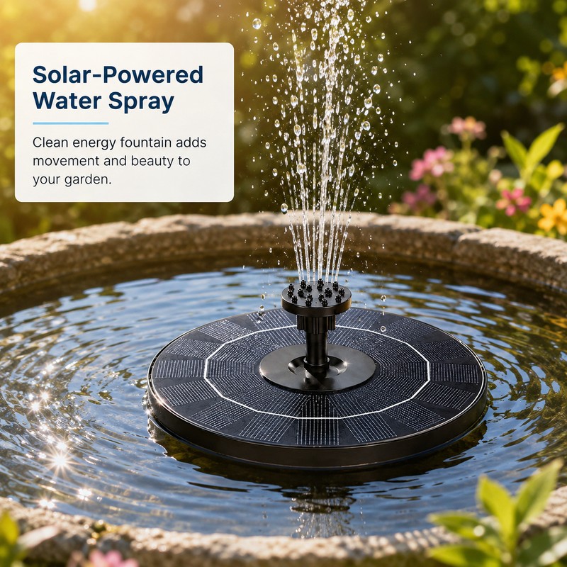 Solar Fountain Pump for Bird Baths – 1W to 3.5W