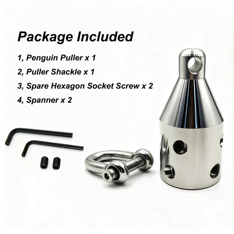 Heavy-Duty Wire Pulling Attachment,Penguin Puller,Stainless Steel Wire Puller with Penguin