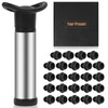 Wine Saver with 24 Stoppers, Resealable Wine Stopper, Wine Preserver,