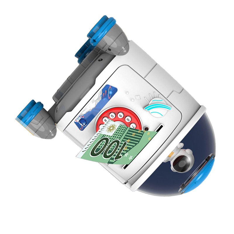 Rocket Piggy Bank Password Cute Coin Bank Intelligent Voice Reminder