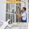 Maasechs 12 Pcs 24" Plastic Window Grille Inserts White Window
