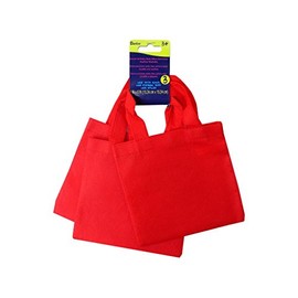 Paintable Totes 6 by 6 Red Package of 3