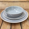 12 Piece Melamine Dinnerware Set, Gray
