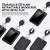 Mayski 2 Pack Badge Holder Retractable Clip ID Card Holder