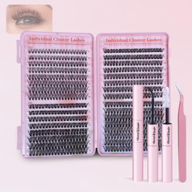 Wimpern Extensions catlinez 640 PCS,Wimpern Einzeln 9-16mm,Lash Extension set Curl 30D 40D 50D,Wimpernverlängerung Mit Lash Bond und Seal Lash Tweezers DIY Set