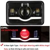 Bricologht For Chevy C10 Pickup truck 1980-1986 4PCS 4x6" LED