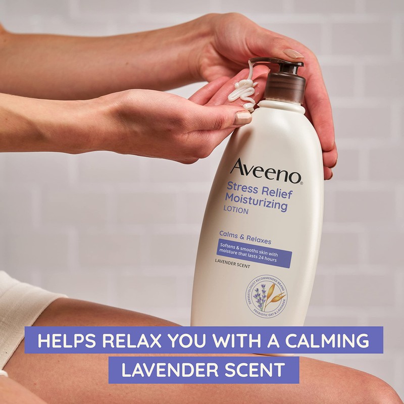 Aveeno Stress Relief Moisturizing Body Lotion with Lavender Scent &