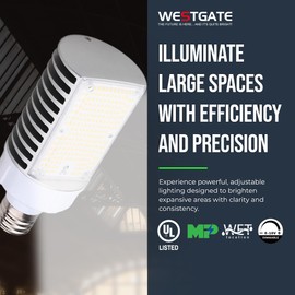 180 Degree Flat HID Corn LED Light 5000K - Retrofit Lamp | Cob Bright Bulb | 4536 Max Lumens | 50,000 Hours | Weatherproof | Ideal for Outdoor & Indoor | Warehouse | Street Area Use - 36/45/54W