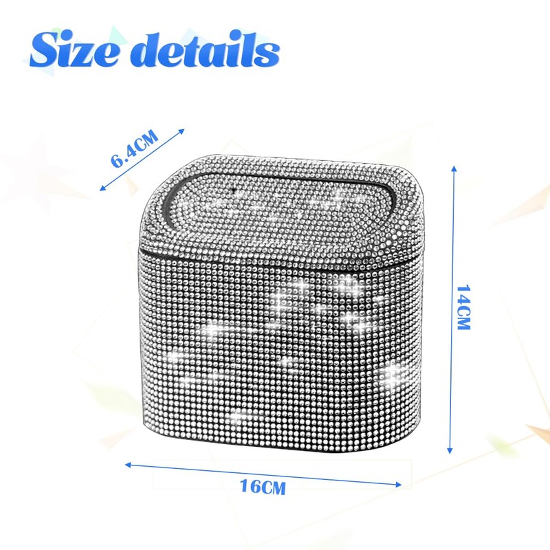 JNNJ Car Mini Rubbish Bin with Lid, Multifunctional Small Car