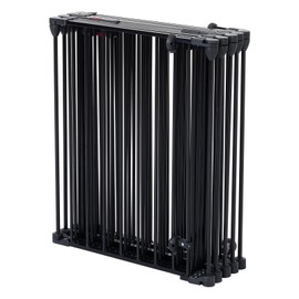 SPOFLYINN Safety Gate, Outdoor Fence Gate with Reinforced Frame, Wall Mounted Hardware Steel 4-in-1 Metal Safety Door for Corridor, Doorway, House Stairs Black One Size