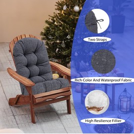 STillcomsy Adirondack Chair Cushion, High Back Patio Outdoor Seat Chair Cushion 49x20in -Charcoal Black