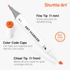 Shuttle Art 51 Colors Alcohol Markers, 50 Colors Dual Tip