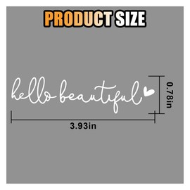 Mirror Stickers for Cars, Hello Beautiful Rearview Mirror Stickers, Car Window Decal Decoration, Dresser Mirror Decals, Car Decoration Accessories, Car Mirror Decals for Women