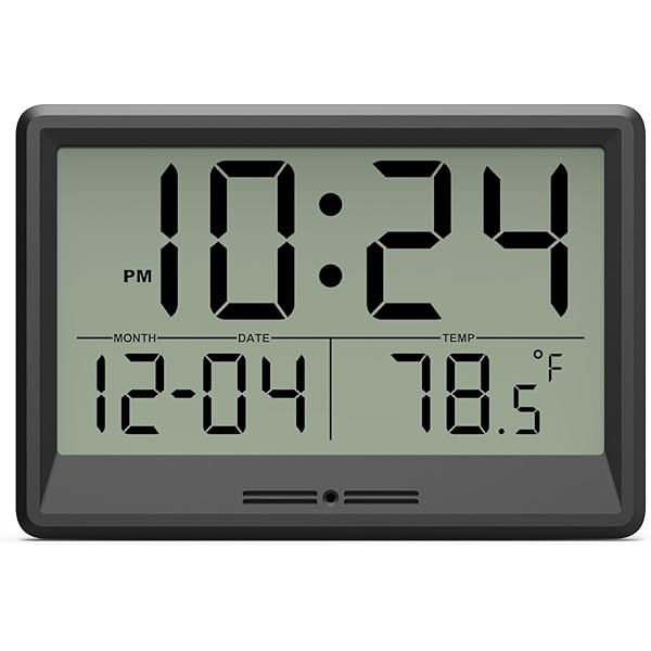 Digital Wall Clock Battery Operated, 8 Inch Small Wall Clock
