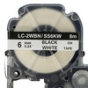 vhbw 2x Label Tape Cassette Compatible with Epson LabelWorks LW-1000P,