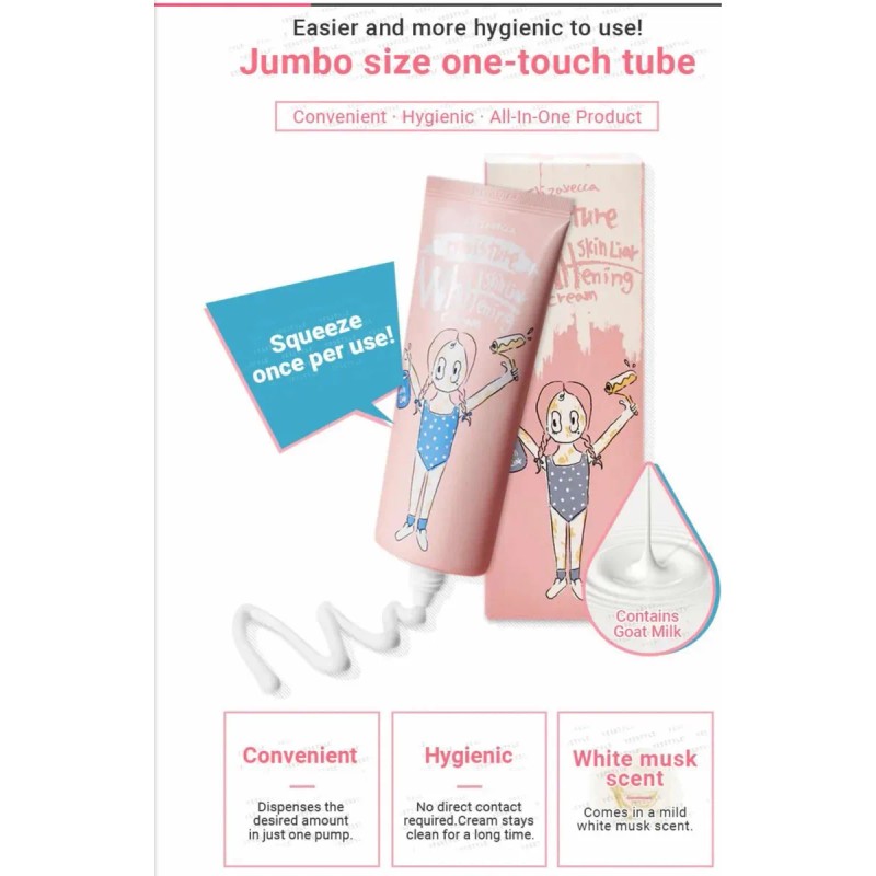 Elizavecca Moisture Skin Liar Whitening Cream Momento de aplicacin DaNoche