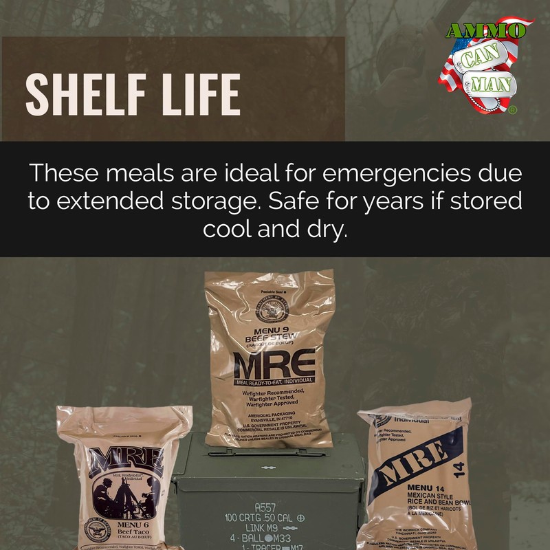 MRE Ready to Eat Meals - Emergency Food Kits, Pack