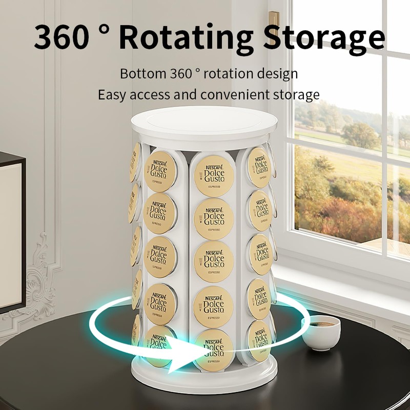 SAVORI Coffee Pod Storage Carousel Holder Organizer Compatible with 40