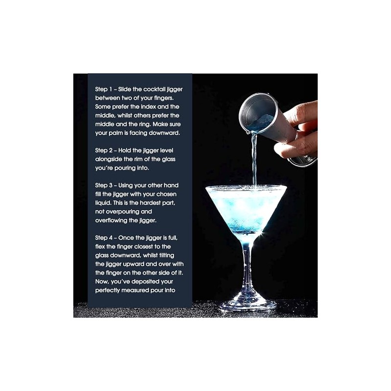 Premium Stainless Steel Jigger – US Standard Double-Sided Cocktail Measuring