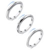 Adramata Set of 3 Anxiety Ring Femme Stainless Steel Rings
