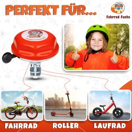 Children's Bicycle Bell – Cat Orange – Bicycle Bell Girl, Bell Bicycle Children, Bell Children's Bike, Balance Bike – Rings Loud, Easy Assembly