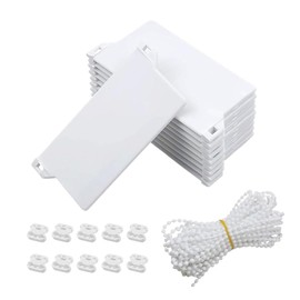 YZROHYI 10 Slat Curtain Replacement Parts 127 mm, Slat Curtain Weight Plates, Slat Weights, Vertical Blind Replacement Parts, Slat Hanger Vertical Blinds with Roller Chain and Chain Connector