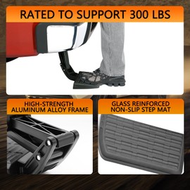 Rear Bed Step Retractable Bed Step Bumper Step for Toyota Tacoma 2012 2013 2014 2015 2016 2017 2018 2019 2020 2021 2022 2023 Truck Bed Steps Replace ‎PT392-35100