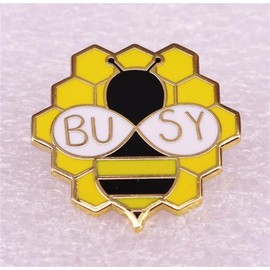 KAWADU Yellow Bumblebee Unisex Enamel Pin Badge for Backpack Shirt Bag, Alloy Steel
