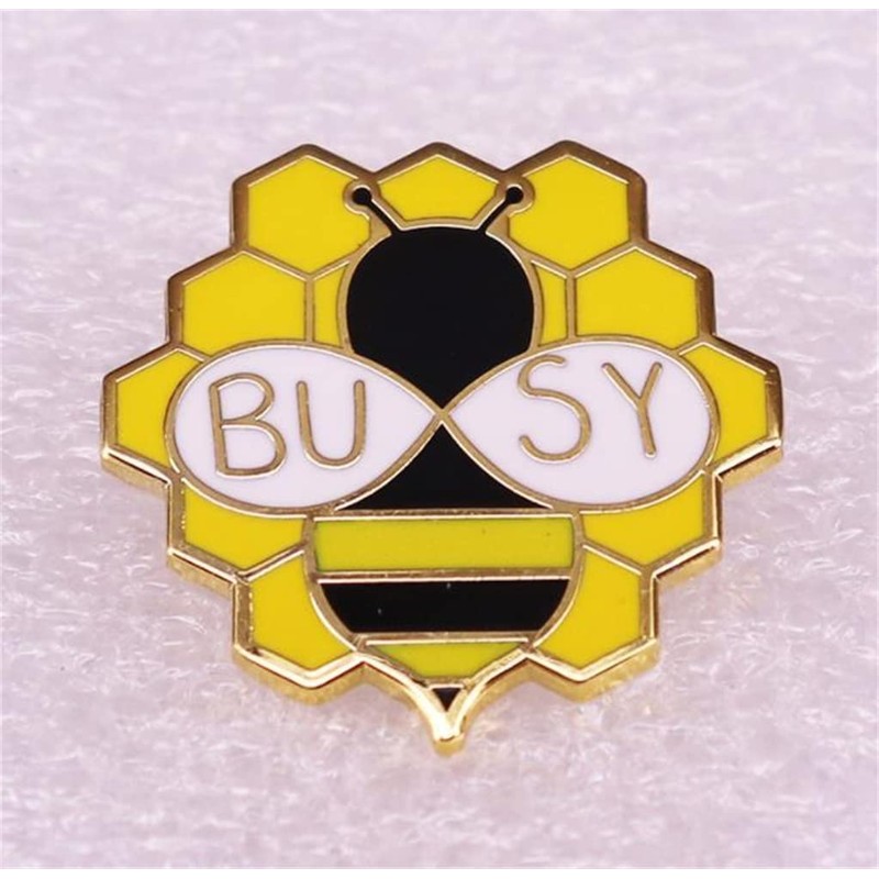 KAWADU Yellow Bumblebee Unisex Enamel Pin Badge for Backpack Shirt