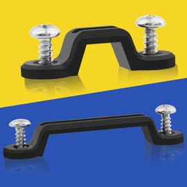 Apaspoil Kayak Pad Eyes Kits,12 Pcs Tie Down Eyelet Kits with 24 Pcs Stainless Screws Comes with 2 Black Locking Links for Boat Kayak Deck Rigging Equipment