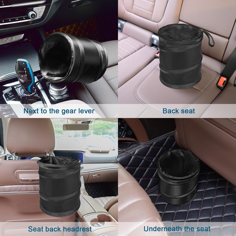 Kincown Car Trash Can, 2 Packs Mini Collapsible Pop-up Car