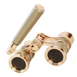 Mini Metal Binoculars 3x25 Lightweight  Binocular with Built-in Foldable Handle for Adults Kids Women in Musical Concert Performances