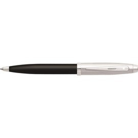 Sheaffer 100 - Refillable ballpoint pen, glossy black and chrome, chrome trim