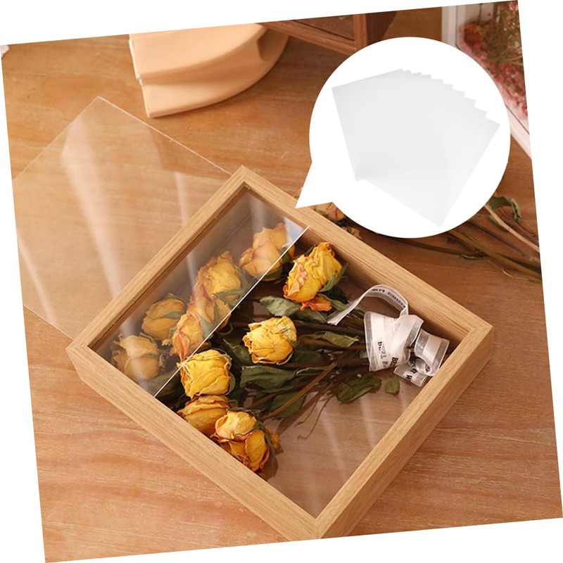 Gatuida 10 Pack Transparent Plastic Sheets Thin Plastic Sheets for