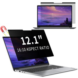 KiimLaa Removable Magnetic Privacy Filter for 12.1 inch 16:10, Anti Spy Anti-Glare Laptop Monitor Screen Protector, Blue Light Blocking Film for Notebook 12.1''（261 * 171） mm
