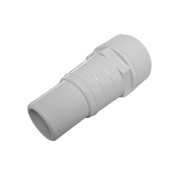 1 x pool hose connector, hose nozzle, pump connection, hose connection for pool pumps or skimmer, diameter 32/38 mm to 1.5 inch hose nozzle, white
