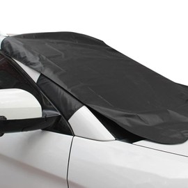 Car Windscreen Cover GENERISE Reversible All Seasons Car Screen Cover Winter & Summer - Protects Windshield from Frost, Snow, Ice & UV Rays (146x120cm)