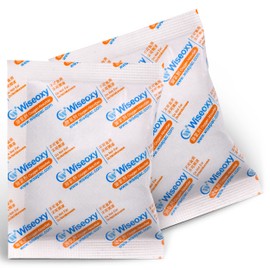 Wisesorb 300cc Oxygen Absorbers for Food Storage, Food Grade Oxygen Absorbers Packets with Moisture Absorbers Function, 6 Pack Individually Sealed Desiccant Oxygen Absorbers with One Container