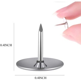 Pack of 500 Thumb Tacks, Silver Drawing Pins, Round 10 mm Thumb Tacks for Office for Hanging Memos and Pictures DIY