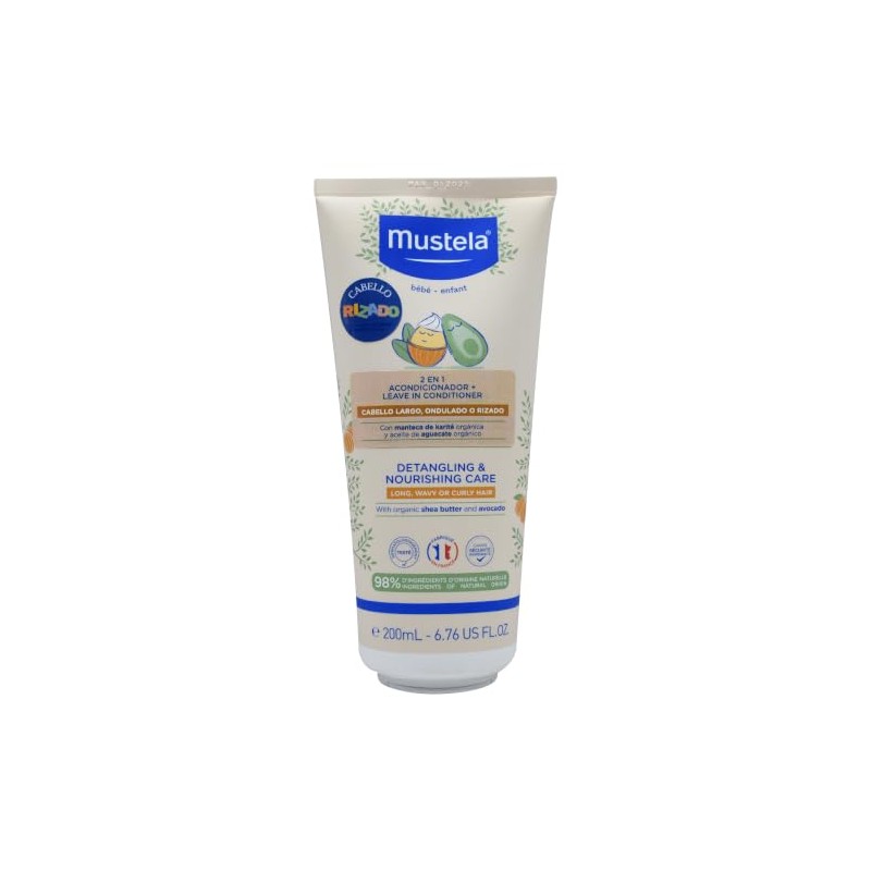 Mustela 2 en 1, Acondicionador + Leave in, para cabello
