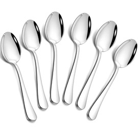 tiokin Teaspoons Set of 6,Mini Coffee Spoon,4.7 Inches Stainless Steel Small Tea Spoons Dessert Spoons Set for Dessert,Coffee,Tea,Sugar,Appetizer,Dishwasher Safe