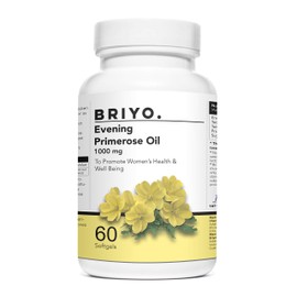 Briyosis Evening Primrose Oil - 60 Liquid Filled Capsules- 1000 mg Softgel