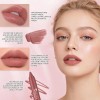 3 Piezas Pintalabios Mate Larga Duracion Labial Nude Cremoso