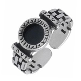 GENPAR White Gold Plated Sterling Silver Ring for Women, Solid Silver Romantic Opening Ring for Women Jewelry,Adjustable Size (R0020-J1412)